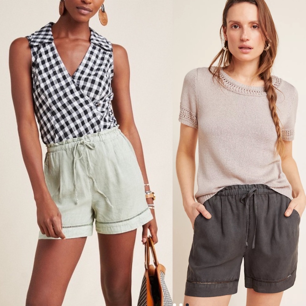 Cloth and Stone Rimini Olive Tie Waist Shorts